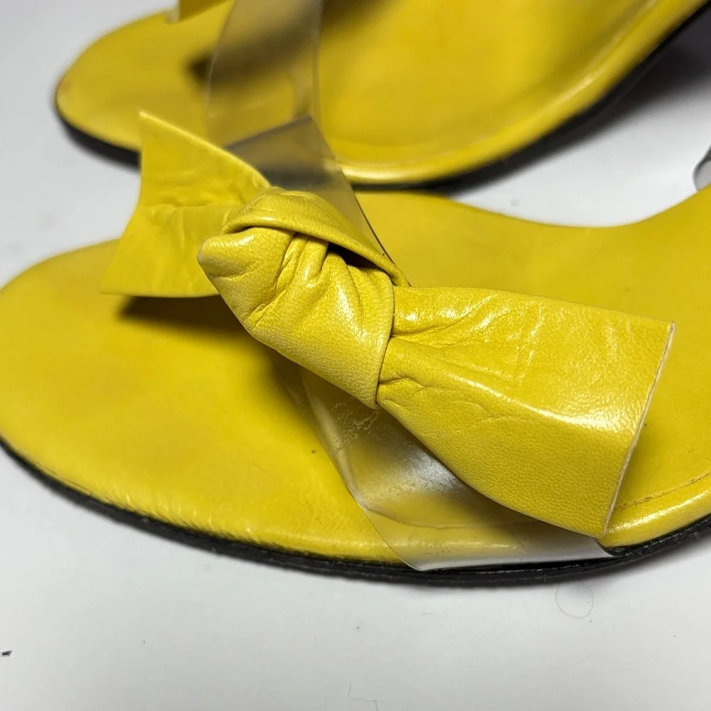 Versani Yellow Heels Sandals Women Size 8 1/2 - Picture 8 of 16